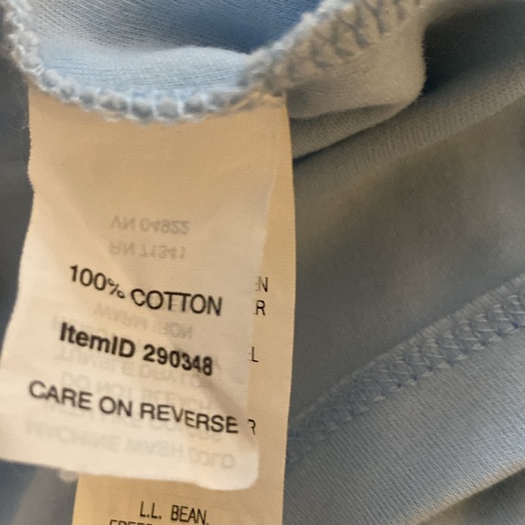 LL Bean Womens Pullover Shawl Collar Long Sleeve Ocean Waves L Coastal Grandma - Picture 6 of 6